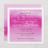 Invitation MODERNE MARIAGE INVITE ombre aquarelle fuschia (Devant / Derrière)