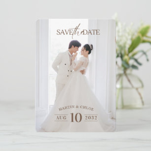 Invitation Moderne Mariage Minimaliste Romantique Script Phot
