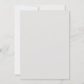 Invitation Moderne Mariage Rustique Fleurs Douces Gris Platin (Dos)