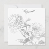 Invitation Moderne Mariage Simple Silver Sage Floral (Dos)