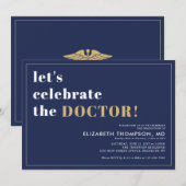 Invitation Moderne Médicale de l'école Grad Doctor Graduation (Devant / Derrière)