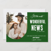 Invitation Moderne Merveilleuse nouvelle grossesse de Noël (Devant)