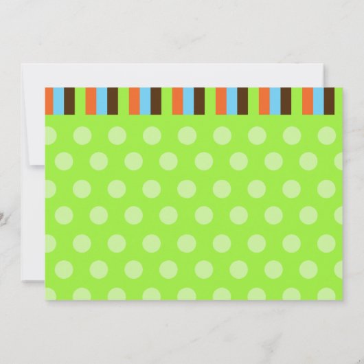 Invitation moderne mignon d'anniversaire de lion (Dos)