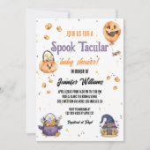 Invitation moderne mignon halloween spook baby shower taculai (Devant)