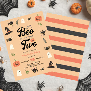 Invitation Moderne Mignon Notre Petit Boo Halloween 2e Annive