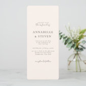 Invitation Moderne, Minimal, Beige, Mariage (Debout devant)