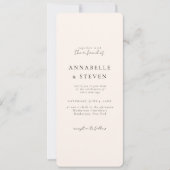 Invitation Moderne, Minimal, Beige, Mariage (Devant)