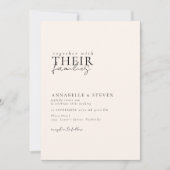 Invitation Moderne, Minimal, Beige, Mariage (Devant)