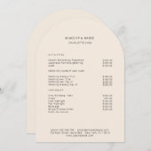 Invitation Moderne, Minimal, Beige, Salon Tarifs (Devant / Derrière)