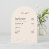 Invitation Moderne, Minimal, Beige, Salon Tarifs (Debout devant)