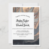 Invitation Moderne minimal Bohémien Artiste Abstrait Mariage (Devant)