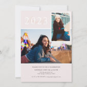 Invitation Moderne Minimal Boho | Fête de Photo de Remise de (Dos)