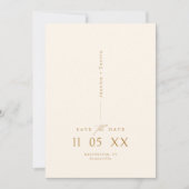 Invitation Moderne minimal élégant Script cuivre Enregistrer  (Devant)