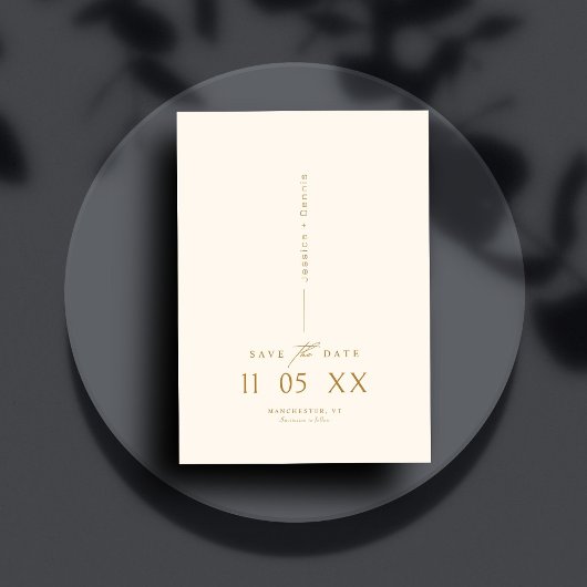 Invitation Moderne minimal élégant Script cuivre Enregistrer 