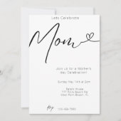 Invitation Moderne Minimal Fêtons la fête des mères de maman (Devant)