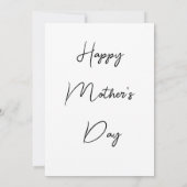 Invitation Moderne Minimal Fêtons la fête des mères de maman (Dos)