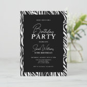Invitation Moderne minimal noir et blanc 30e anniversaire (Debout devant)