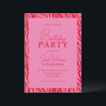 Invitation Moderne minimal rose rouge 30e anniversaire<br><div class="desc">Moderne minimal rose rouge 30e anniversaire Invitation</div>