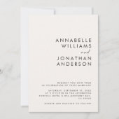 Invitation Moderne Minimal simple détails Mariage Code QR (Devant)