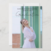 Invitation Moderne Minimal Simple Script Graduation Party (Devant)