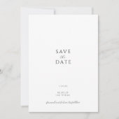 Invitation moderne minimale de sauvegarde de la da (Devant)