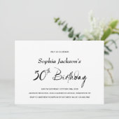 Invitation Moderne minimaliste 50ème anniversaire (Debout devant)