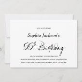 Invitation Moderne minimaliste 55ème anniversaire (Devant)