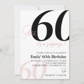 Invitation Moderne minimaliste 60e anniversaire (Devant)