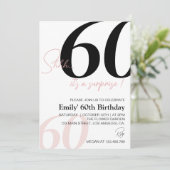 Invitation Moderne minimaliste 60e anniversaire (Debout devant)