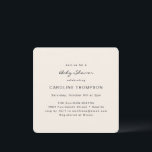 Invitation Moderne minimaliste Baby shower simple Carré ivoir<br><div class="desc">Invitation minimaliste moderne de Carré de Baby shower en ivoire</div>