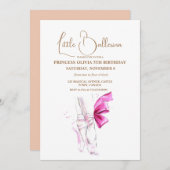Invitation Moderne minimaliste Ballerina fête d'anniversaire (Devant / Derrière)