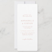 Invitation Moderne, minimaliste, blanc, Mariage (Devant)