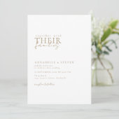 Invitation Moderne, minimaliste, blanc, Mariage (Debout devant)