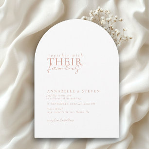 Invitation Moderne, minimaliste, blanc, Mariage
