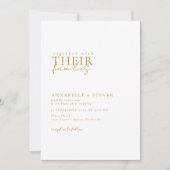 Invitation Moderne, minimaliste, blanc, Mariage (Devant)