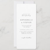Invitation Moderne, minimaliste, blanc, Mariage (Devant)