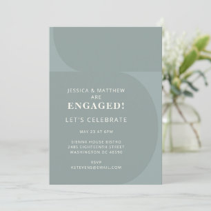 Invitation Moderne Minimaliste Bloc de Couleur Turquoise Enga