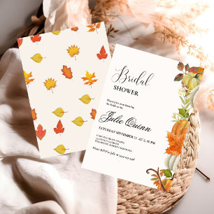 Invitation Moderne minimaliste Boho Automne Citrouille douche