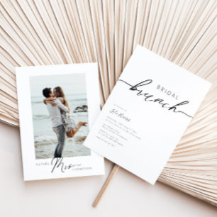 Invitation Moderne minimaliste calligraphie Brunch nuptial