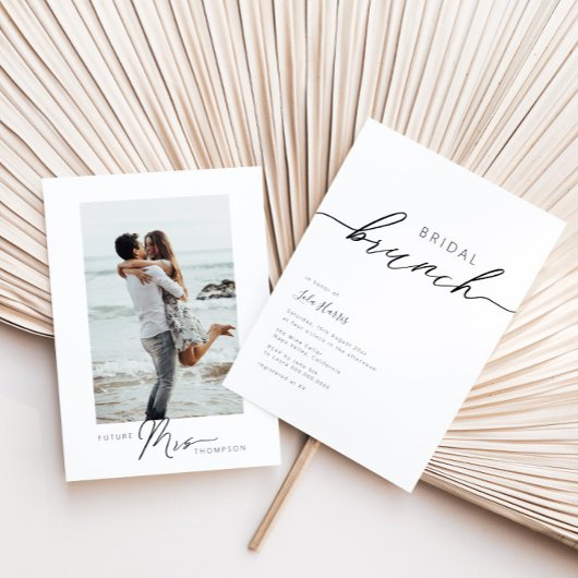 Invitation Moderne minimaliste calligraphie Brunch nuptial