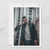 Invitation Moderne minimaliste Calligraphie Garçon graduation (Devant)