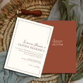 Invitation Moderne minimaliste chic Mariage frontalier en ter