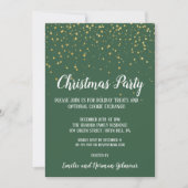 Invitation Moderne minimaliste|Confetti Vert Noël (Devant)