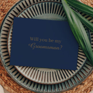 Invitation Moderne Minimaliste | Demande de Garçon d'Honneur