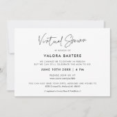 Invitation Moderne minimaliste Douche virtuelle (Devant)