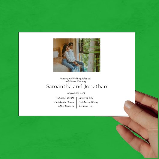 Invitation Moderne minimaliste Élégant 4 Répétition photo