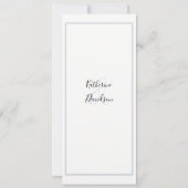 Invitation Moderne minimaliste 🤵 élégant Mariage simple (Dos)