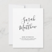 Invitation Moderne minimaliste élégante calligraphie (Dos)