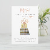 Invitation Moderne minimaliste élégante fête d'anniversaire p (Debout devant)