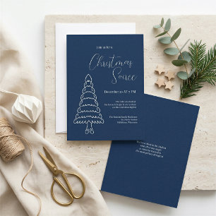 Invitation Moderne minimaliste Élégante fête de Noël unique